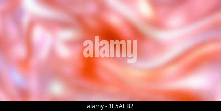 Sfondo a gradiente caldo granuloso astratto con forme fluide rosa, corallo e pesca, struttura a trama morbida e dai disturbi Foto Stock