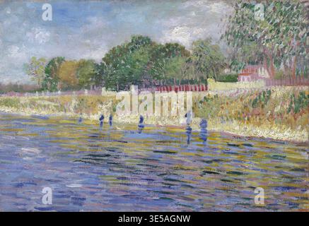 Bank of the Seine 1887, Ufer der Seine 1887, Gemälde von Vincent Willem van Gogh geb. 30. März 1853 a Groot-Zundert, gest. 29. Juli 1890 a Auvers-su Foto Stock