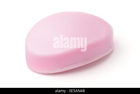Non utilizzate sapone rosa bar isolato su bianco Foto Stock