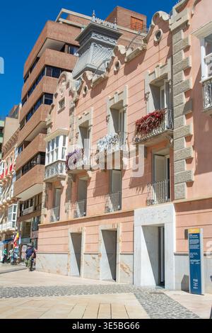 Ingresso al Museo del Teatro Romano nella città di Cartagena, Murcia, Spagna Foto Stock