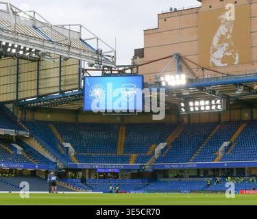 Londra, Regno Unito. 1 aprile 2026. LONDRA, INGHILTERRA - 1° APRILE: Vista generale all'interno del terreno prima della partita di secondo livello della UEFA Womens Champions League 2025/26 tra Chelsea e Arsenal allo Stamford Bridge il 1° aprile 2026 a Londra, Inghilterra. Credito: SPP Sport Press Photo. /Alamy Live News Foto Stock