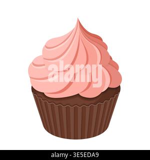 Illustrazione del vettore Cartoon del dessert alla fragola Illustrazione Vettoriale