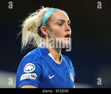 Londra, Regno Unito. 1 aprile 2026. LONDRA, INGHILTERRA - 1 APRILE: Ellie Carpenter del Chelsea durante la partita di secondo livello della UEFA Womens Champions League 2025/26 tra Chelsea e Arsenal allo Stamford Bridge il 1° aprile 2026 a Londra, Inghilterra. Credito: SPP Sport Press Photo. /Alamy Live News Foto Stock