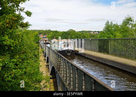 pontcysyllte acquedotto ellesmere Canal wales Regno Unito Foto Stock