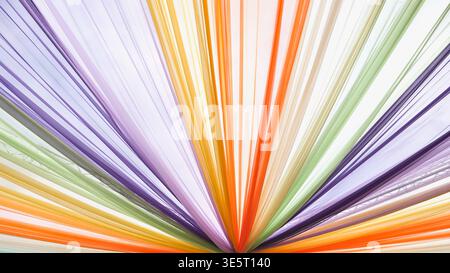Drappi colorati che creano una vivace tettoia sopraelevata in India Foto Stock