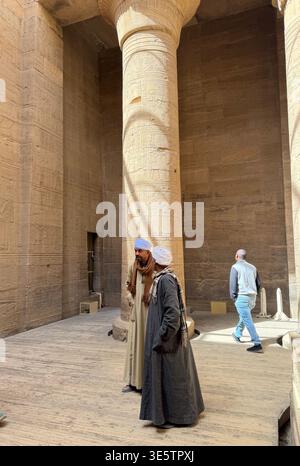 23 febbraio 2026, Assuan, Stati Uniti: Tempio di file sull'isola Agilika vicino Assuan. Il tempio fu ricostruito sull'isola dopo che fu parzialmente sommerso quando il lago Nasser fu creato dalla costruzione della diga di Assuan. (Credit Image: © Mark Hertzberg/ZUMA Press Wire) SOLO PER USO EDITORIALE! Non per USO commerciale! Foto Stock