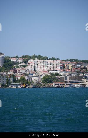 turchia istanbul 29 dicembre 2025. Vista del paesaggio urbano sull'acqua in una giornata luminosa Foto Stock