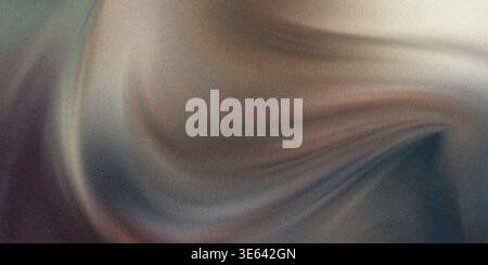 Questa immagine mostra un'opera d'arte astratta con fantasie vorticose di grigio, marrone e bianco su una tela testurizzata, creando un'accattivante V Foto Stock