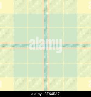 Sfondo geometrico tartan senza cuciture, buon motivo vettoriale tessile. Il motivo del tessuto sovrapposto controlla la tavolozza dei colori chiaro e verde acqua. Illustrazione Vettoriale