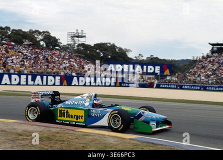 1994 - Michael Schumacher - Benetton B194-Ford HB - F1 Gran Premio d'Australia - Adelaide - Original Hasselblad Slide Scan Foto Stock