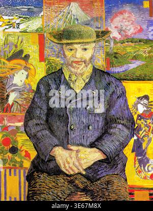 Vincent Van Gogh, Ritratto di Pere Tanguy, pittura ad olio su tela, 1887 Foto Stock
