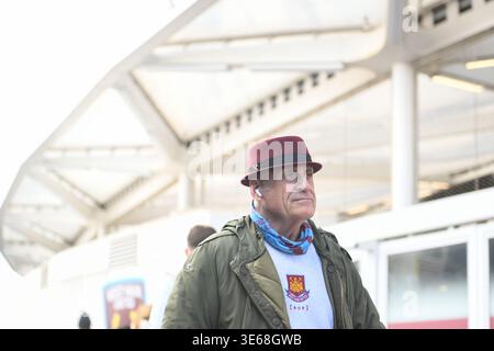 Stratford, Regno Unito. 5 aprile 2026. Tifoso del West Ham durante la finale di fa Cup degli Emirati tra il West Ham United e il Leeds United al London Stadium di Stratford domenica 5 aprile 2026. (Foto: Kevin Hodgson | mi News) crediti: MI News & Sport /Alamy Live News Foto Stock