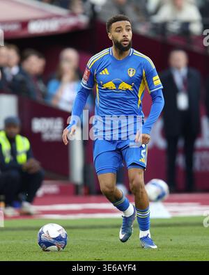 Londra, Regno Unito. 5 aprile 2026. LONDRA, INGHILTERRA, 5 APRILE: Jayden Bogle di Leeds United durante la partita di fa Cup tra il West Ham United e il Leeds United al London Stadium il 5 aprile 2026 a Londra, Inghilterra (foto di Alexander Canillas/Sports Press Photo) credito: SPP Sport Press Photo. /Alamy Live News Foto Stock