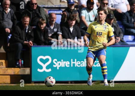 Birkenhead, Regno Unito. 6 aprile 2026. Ellis Iandolo di Colchester United in azione. EFL Skybet Football League Two Match, Tranmere Rovers contro Colchester United a Prenton Park, Birkenhead, Wirral lunedì 6 aprile 2026. Questa immagine può essere utilizzata solo per scopi editoriali. Solo per uso editoriale, .pic di Chris Stading/ credito: Andrew Orchard fotografia sportiva/Alamy Live News Foto Stock