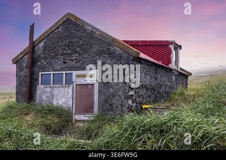 Edifici antichi e abbandonati in Islanda - luoghi perduti Foto Stock