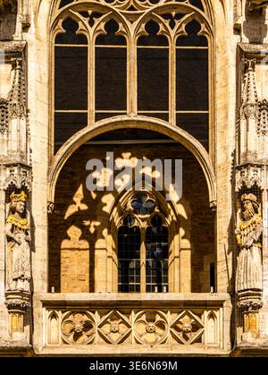 Vecchio municipio ricostruito a Braunschweig Altstadt, bassa Sassonia, Germania. La maggior parte della città fu distrutta durante la seconda guerra mondiale. Foto Stock