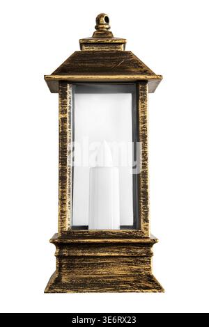 Lampada a LED decorativa isolata su sfondo bianco Foto Stock