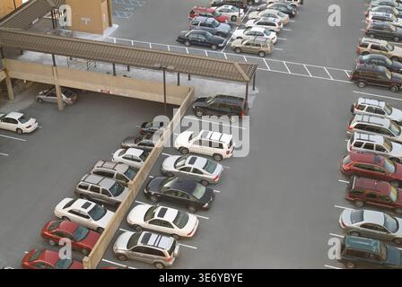 Vista aerea del parcheggio multipiano, Philadelphia, USA Foto Stock