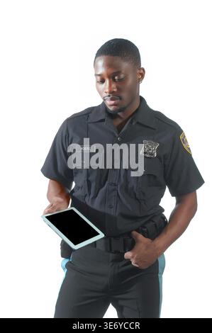 Ritratto di un agente di polizia, USA Foto Stock
