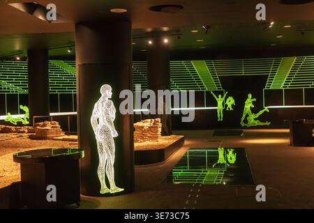 Inghilterra, Londra, City of London, Guildhall, Guildhall Art Gallery, le rovine dell'Anfiteatro Romano Foto Stock
