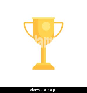 Trofeo Golden Cup su sfondo bianco che rappresenta l'illustrazione della Vittoria e del vettore Reward Illustrazione Vettoriale