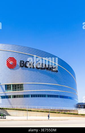 Tulsa, Oklahoma - 20 marzo 2026: Esterno dell'arena BOK Center con spazio per fotocopie a Tulsa, Oklahoma Foto Stock