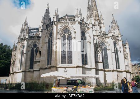 A Bordeaux, l'08, 30, 2025 Cathédrale-Primatiale Saint-André, cattedrale di Sant'Andrea Foto Stock