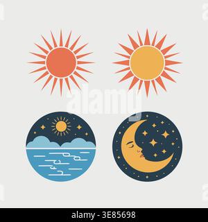 Uno sfondo geometrico senza giunture con cerchi concentrici in tonalità di terra su uno sfondo nero. Motivo ripetuto, perfetto per carta da parati o tessuti. Illustrazione Vettoriale
