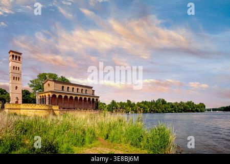 Chiesa del Salvatore, Sacro, Jungfernsee, Potsdam Foto Stock