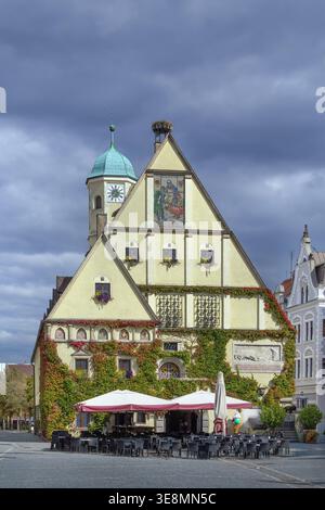 Vecchio municipio nella piazza principale di Weiden in der Oberpfalz, Germania. Architettura storica Foto Stock