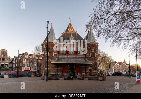 Restaurant-Café a de Waag, Amsterdam, Paesi Bassi Foto Stock