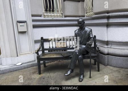 New York, Stati Uniti d'America - 10 settembre 2023: Monumento Jan Karski a New York negli Stati Uniti d'America Foto Stock