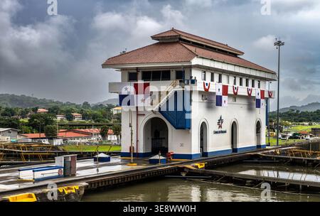 Miraflores chiude sul Panama Chanel Foto Stock