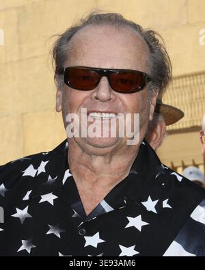 26 marzo 2010 - Hollywood, California - Jack Nicholson. Dennis Hopper è onorato con la 2; 403a stella sulla Hollywood Walk of Fame tenutasi su Hollywood Blvd. Credito fotografico: Kevan Brooks/AdMedia Foto Stock