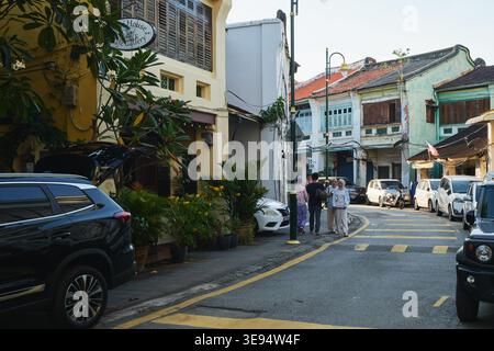 Una Side Street a Georgetown a Penang, Malesia Foto Stock