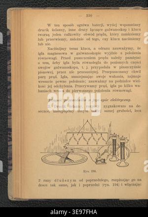 Fizyka i chemja (1927), scritto da Ludwik Koziski e co-scritto da Stefan Walery Moycho (1879-1944), fu un libro di testo cruciale per gli studenti polacchi negli anni '1920 Copre concetti fondamentali in fisica e chimica ed è stato pubblicato da Gebethner i Wolff e W. L. Anczyc a Varsavia e Kraków. Foto Stock