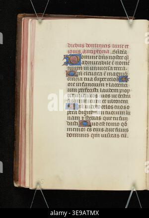 Liber precatorius (c. 1401-1500) è un manoscritto miniato francese, contenente 189 fogli di testo religioso latino e vivaci illuminazioni. Il manoscritto misura 14x10 cm ed è un bell'esempio di libri religiosi tardo medievali. Foto Stock