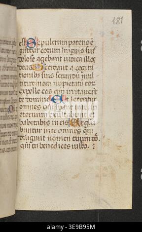 Horae, Polonia, XV secolo. Questo manoscritto miniato, composto da 162 pagine e di 108x70 mm, è servito come testo devozionale per la preghiera privata ed è stato creato in Polonia all'inizio del XV secolo. Foto Stock