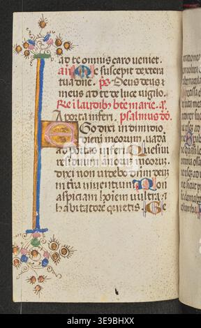 Horae (XV secolo) è un manoscritto miniato polacco del PN. Regione di Wochy, contenente 162 fogli di alfabeto latino e intricate illuminazioni, con dimensioni di 108x70 mm. Foto Stock