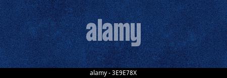 Colore blu navy superficie ruvida ampia texture panoramica. Colore indaco, sfondo ruvido con trama scura Foto Stock