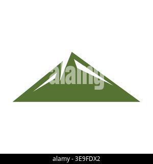 Design moderno e pulito con picchi nitidi, linee minimali e stile vettoriale scalabile. Perfetto per branding, app, mappe, tema outdoor Illustrazione Vettoriale