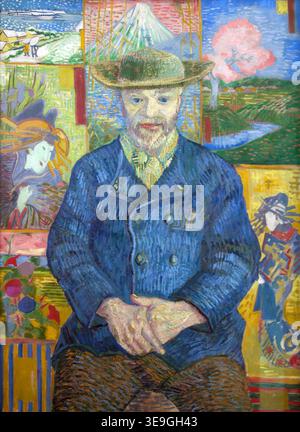 Ritratto di Pere Tanguy, Vincent van Gogh, olio su tela, 1887-8, Museo Rodin, Parigi, Francia, Europa, Foto Stock