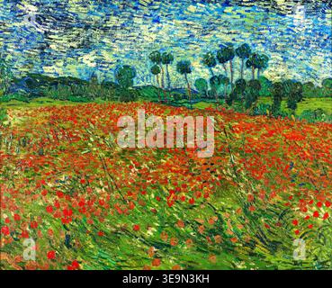 Poppy Field, Vincent van Gogh Foto Stock