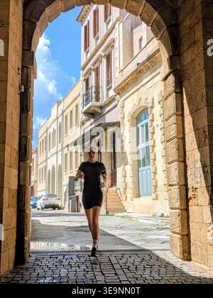 Corridori nella città vecchia di Chania Foto Stock