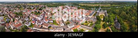 Offenbach am Main - Rumpenheim. ottimo panorama dall'alto. Foto Stock