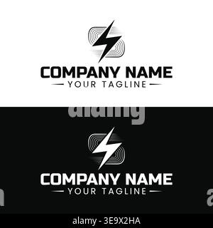 Design del logo Letter S Electric Lightning bolt flash Thunderstorm perfetto per le aziende energetiche Illustrazione Vettoriale