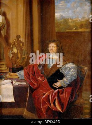 Frans van Mieris il Vecchio (1635 – 1681) è stato un pittore olandese del secolo d'oro. La stampa fotografica storica documenta un ritratto di uno sconosciuto studioso dipinto intorno al 1650, conservato nel Gemäldegalerie. Foto Stock