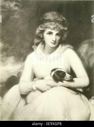 George Romney (1734 – 1802) è stato un ritrattista inglese. Questa immagine d'archivio presenta un ritratto di Jane Maxwell, duchessa di Gordon, come raffigurato da Romney. L'opera fa parte di una collezione più ampia che mostra donne notevoli della famiglia Lennox. Il ritratto cattura lo stile dignitoso della fine del XVIII secolo. Foto Stock