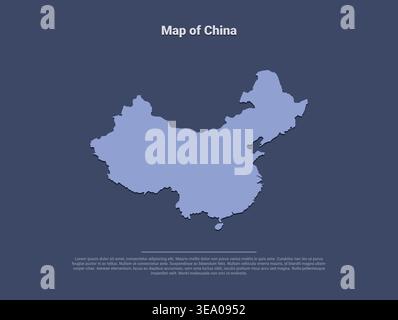 Mappa di alta qualità della Cina con confini chiari dettagli geografici e divisioni regionali ideale per materiali didattici guide di viaggio e progetti di design Illustrazione Vettoriale