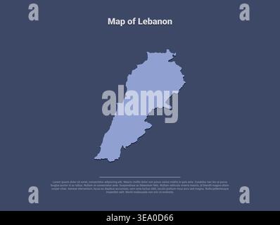 Mappa di alta qualità del Libano con confini chiari dettagli geografici e divisioni regionali ideale per materiali didattici guide di viaggio e design proj Illustrazione Vettoriale